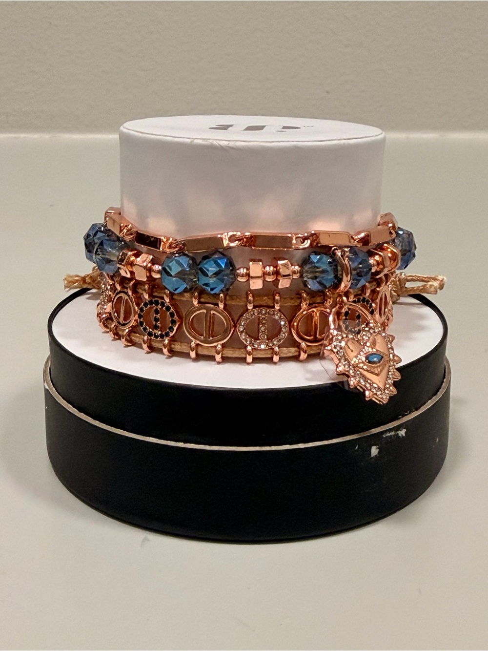 Bomb Party NWT! Rose Gold Stackable Bracelet “Raise the Spirits in Style”